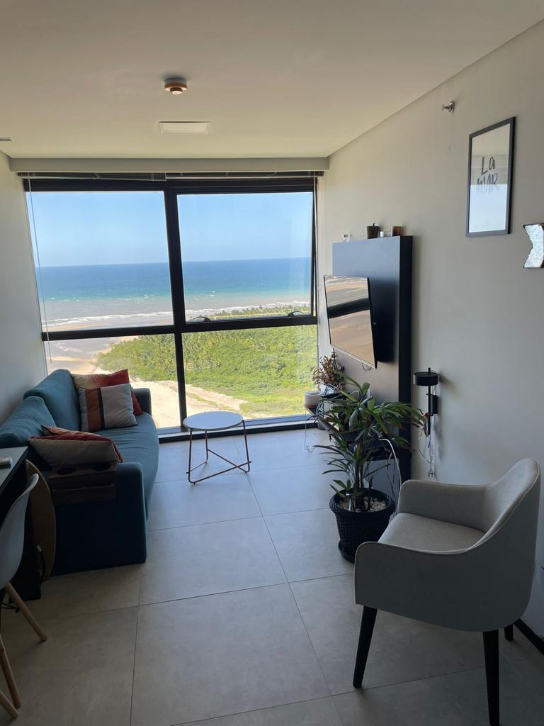 Flat com linda vista mar - mobiliado - Locação em Barra de Jangada