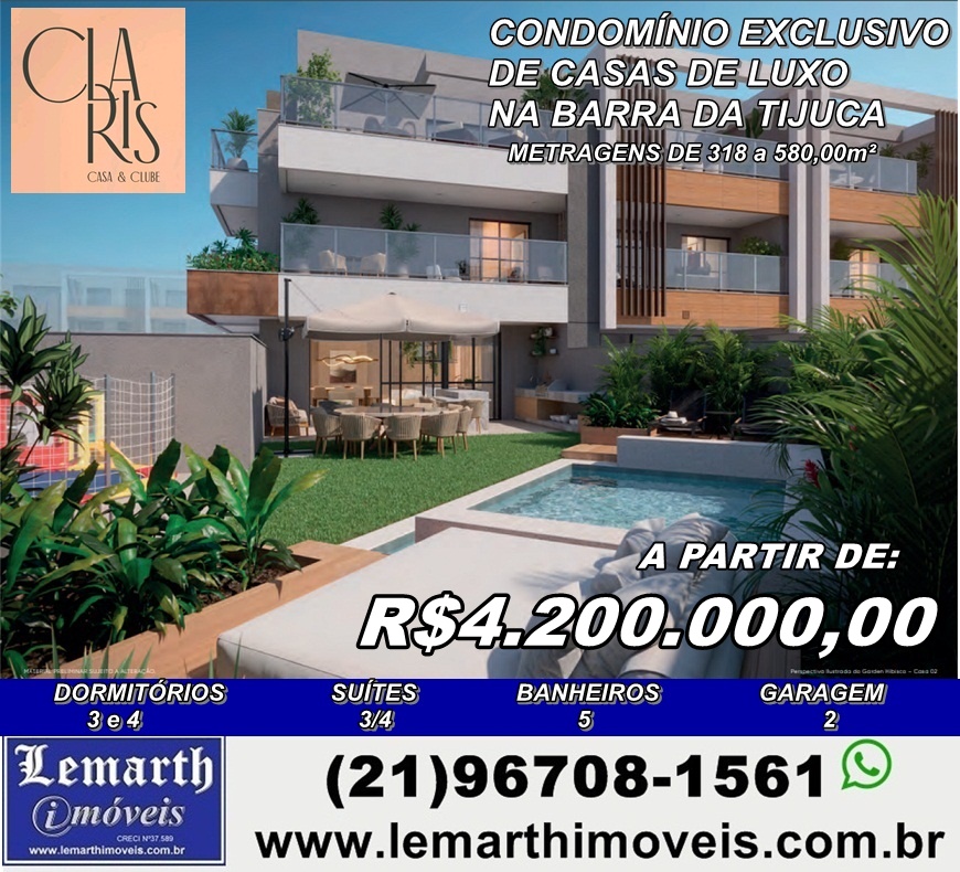 Casa em condomínio - Venda, Barra da Tijuca, Rio de Janeiro, RJ