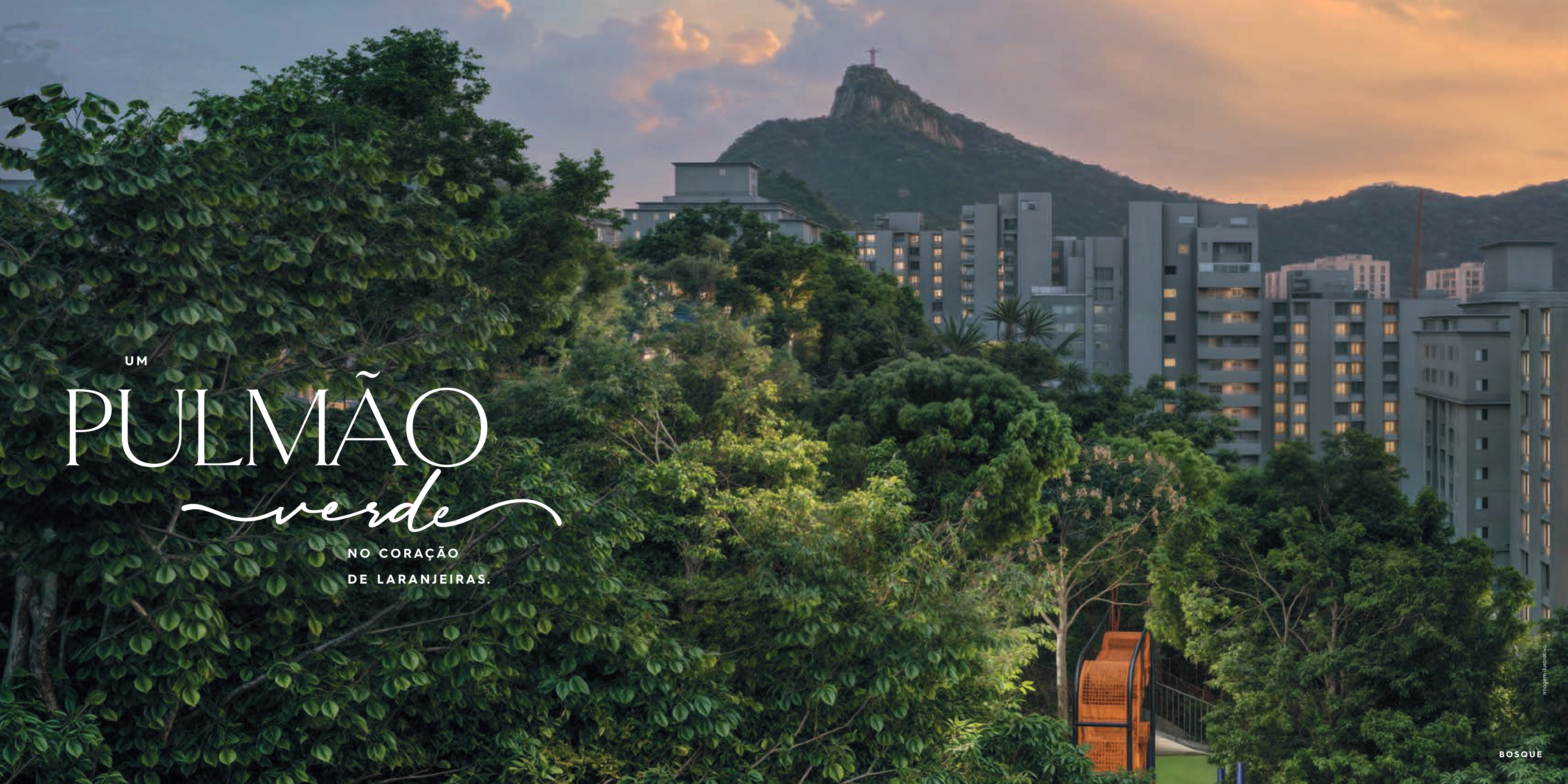 Apartamentos LAR 233 RESERVA DO BOSQUE - 1, 2, 3 e 4 Quartos. em Laranjeiras 