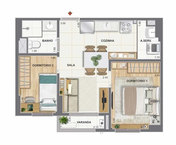 ORLA MAUÁ - RESIDENCIA NO PORTO MARAVILHA RJ. APARTAMENTOS COM 1, 2 E 3 QTOS.