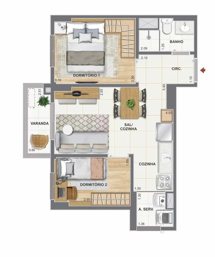 ORLA MAUÁ - RESIDENCIA NO PORTO MARAVILHA RJ. APARTAMENTOS COM 1, 2 E 3 QTOS.