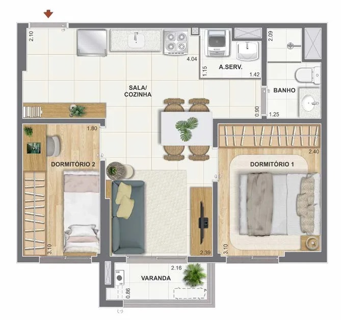 ORLA MAUÁ - RESIDENCIA NO PORTO MARAVILHA RJ. APARTAMENTOS COM 1, 2 E 3 QTOS.
