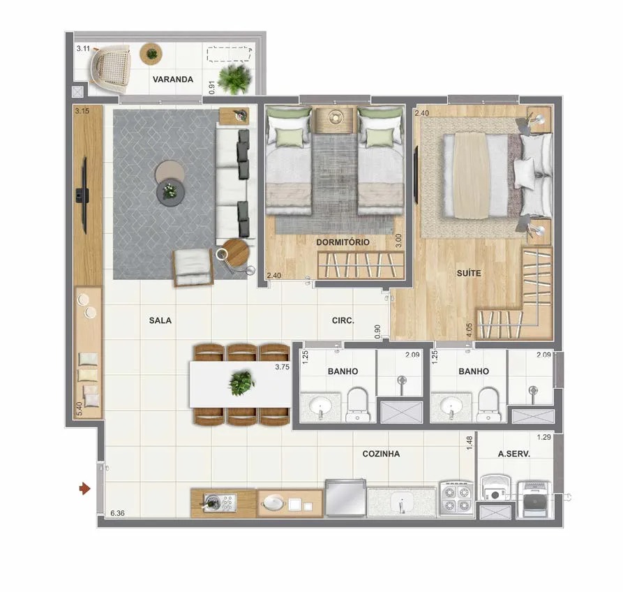 ORLA MAUÁ - RESIDENCIA NO PORTO MARAVILHA RJ. APARTAMENTOS COM 1, 2 E 3 QTOS.