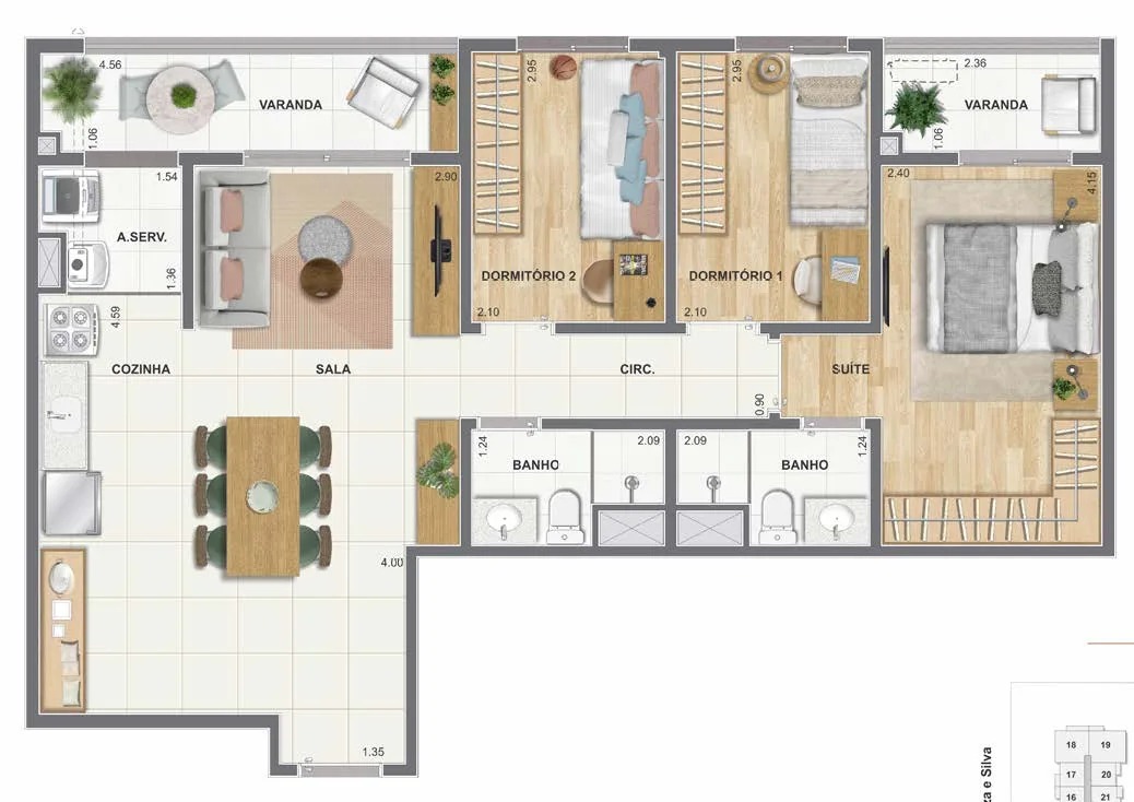 ORLA MAUÁ - RESIDENCIA NO PORTO MARAVILHA RJ. APARTAMENTOS COM 1, 2 E 3 QTOS.