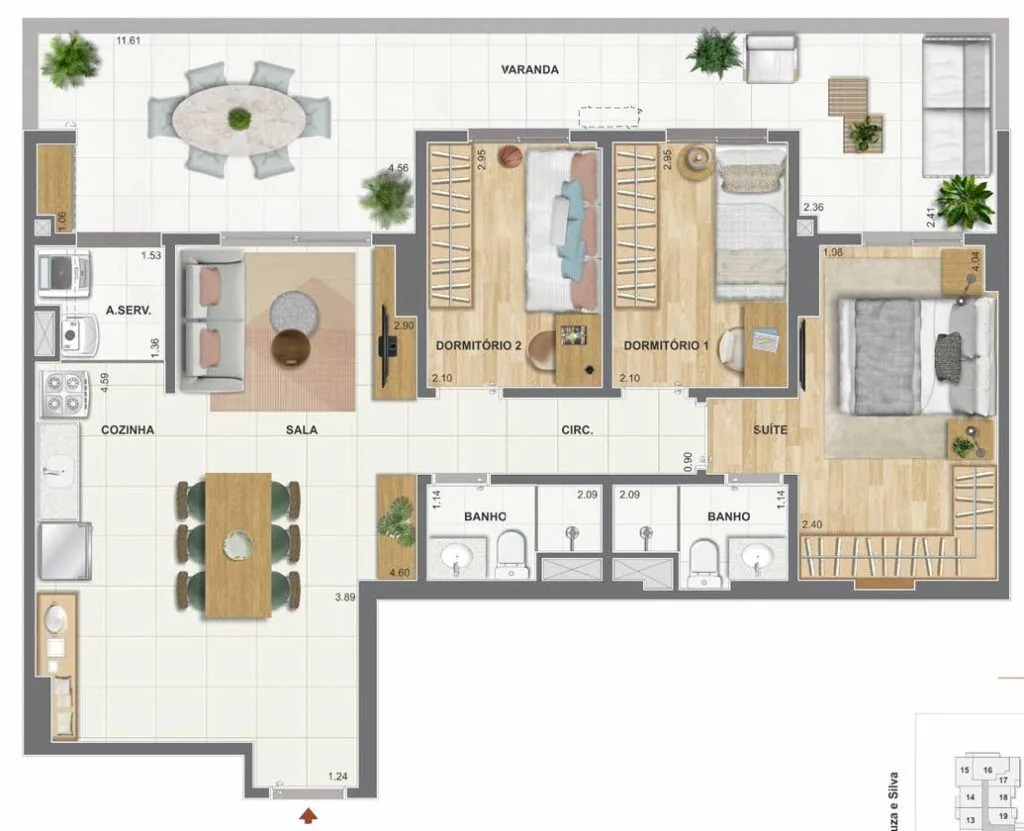 ORLA MAUÁ - RESIDENCIA NO PORTO MARAVILHA RJ. APARTAMENTOS COM 1, 2 E 3 QTOS.