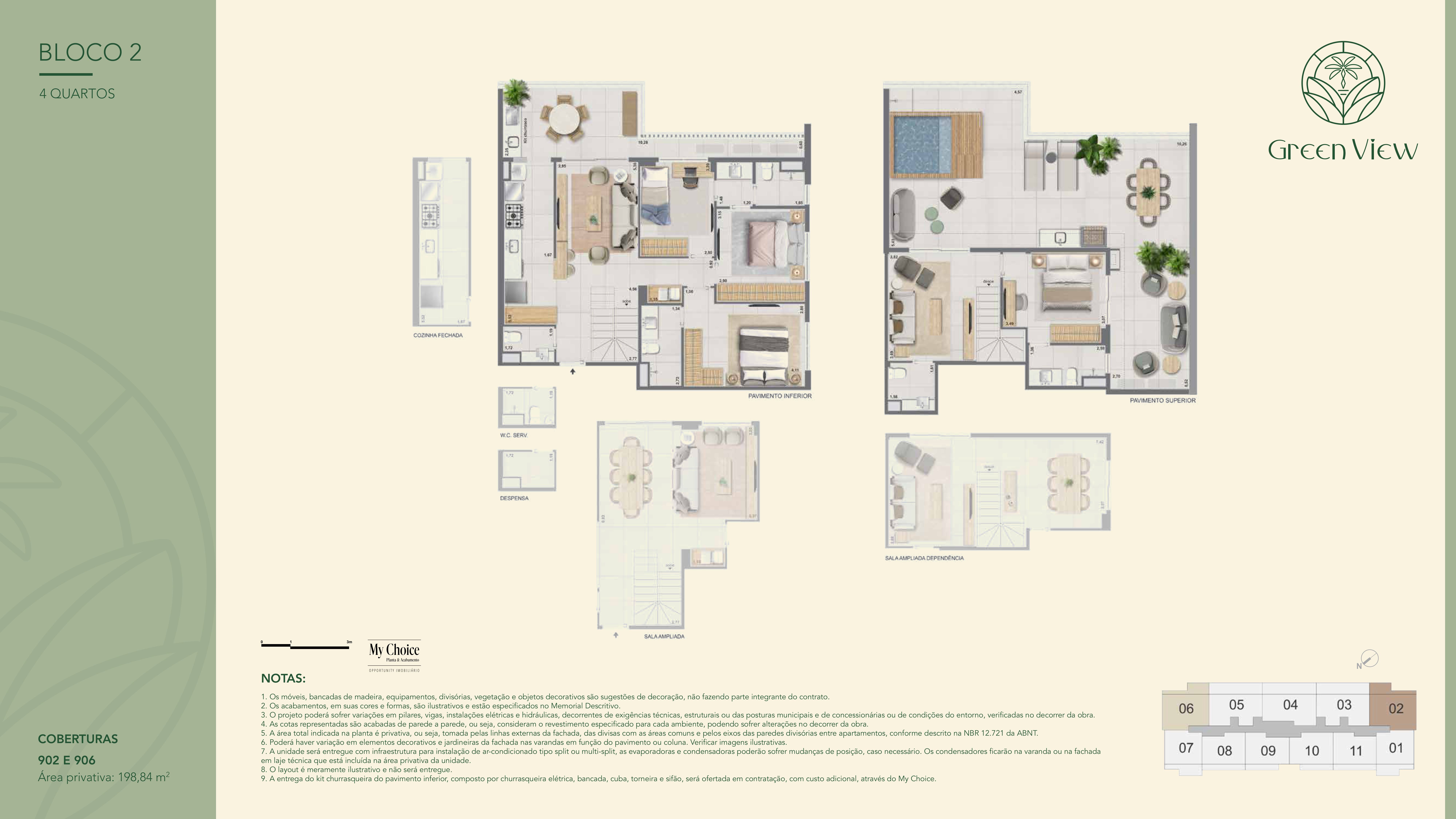 Green Park Barra  -  Apartamentos, coberturas e gardens de 2, 3 e 4 qtos.