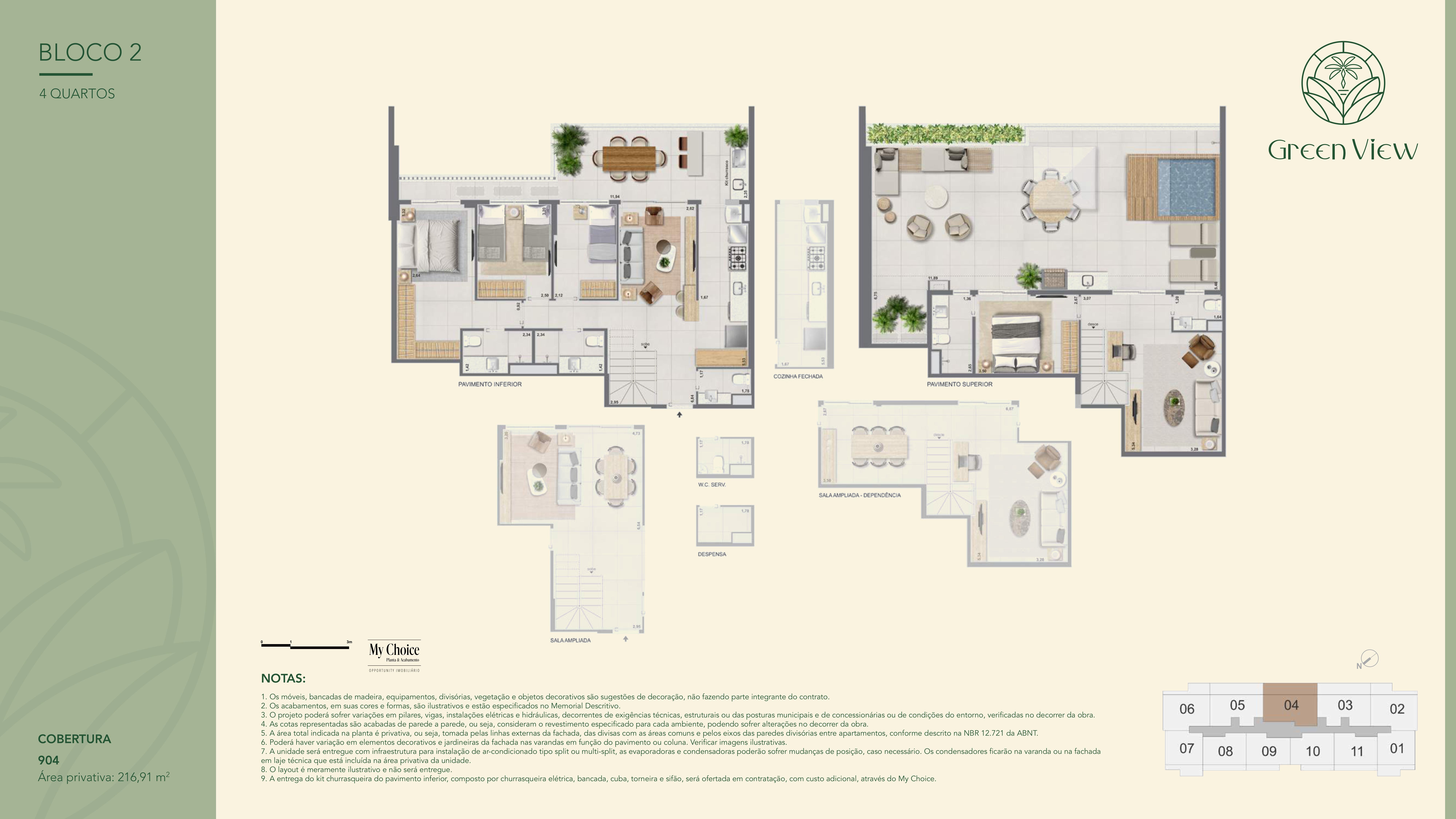 Green Park Barra  -  Apartamentos, coberturas e gardens de 2, 3 e 4 qtos.