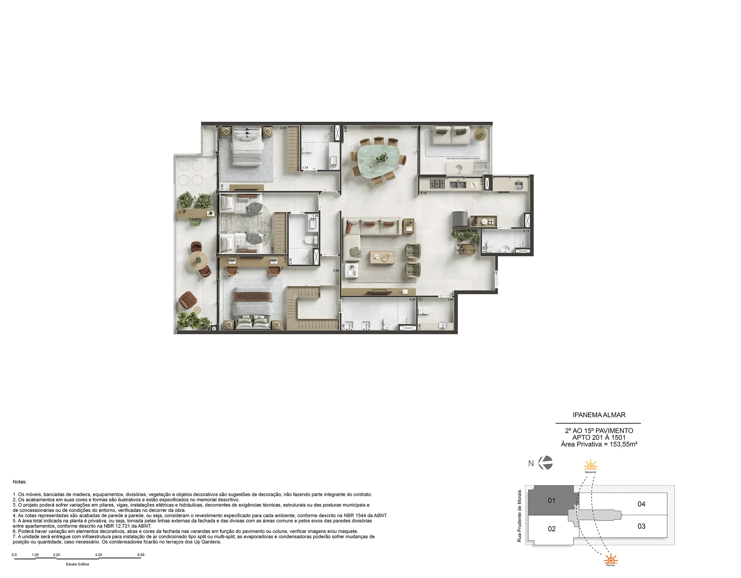 ALMAR IPANEMA - Amplos Apartamentos com 3 e 4 suítes, 158,00 a 437,00m², 3 vagas. 