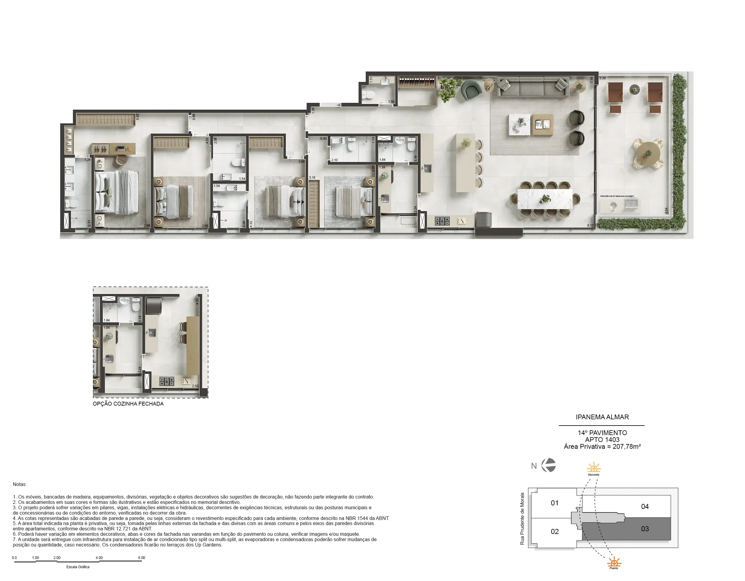 ALMAR IPANEMA - Amplos Apartamentos com 3 e 4 suítes, 158,00 a 437,00m², 3 vagas. 
