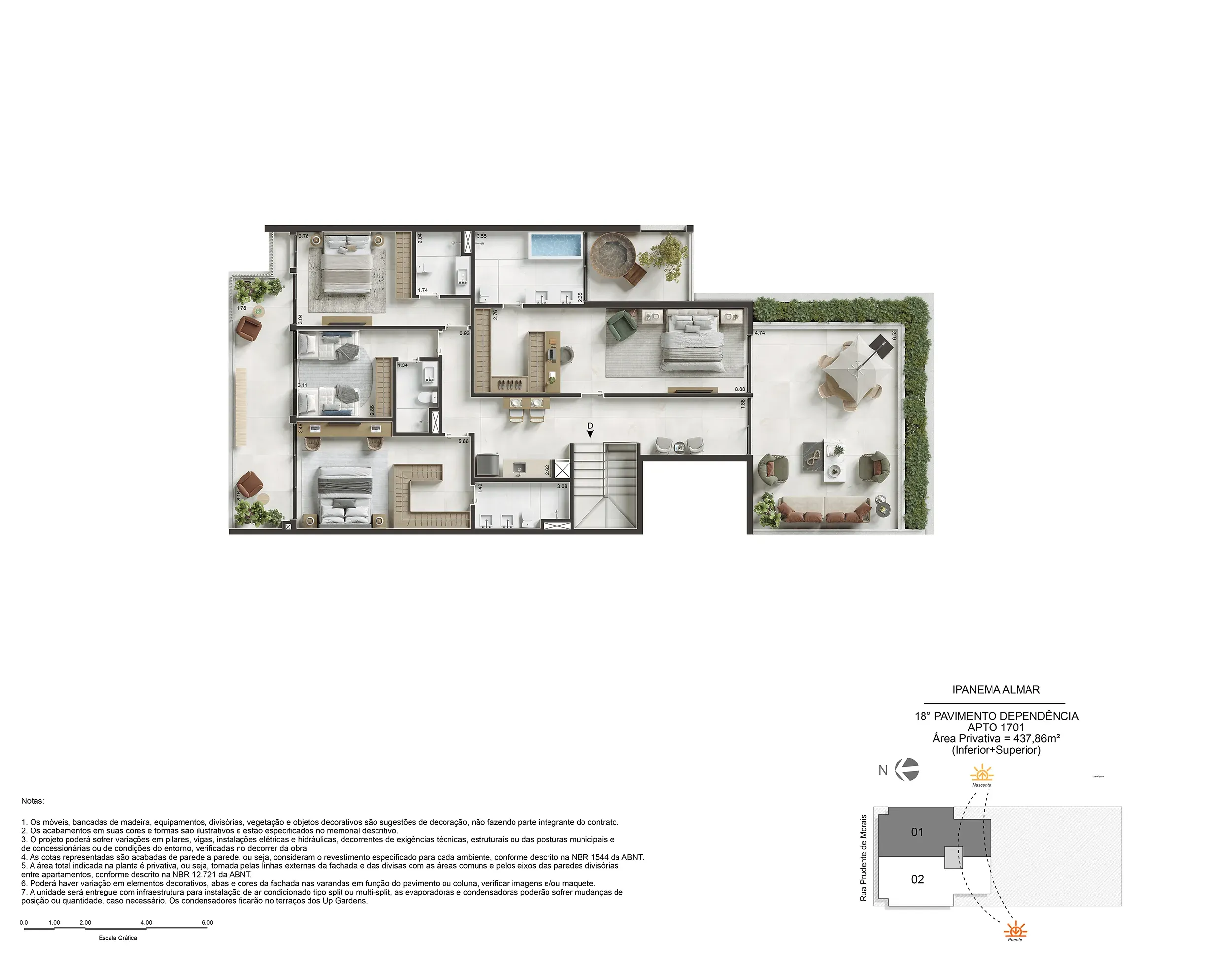 ALMAR IPANEMA - Amplos Apartamentos com 3 e 4 suítes, 158,00 a 437,00m², 3 vagas. 