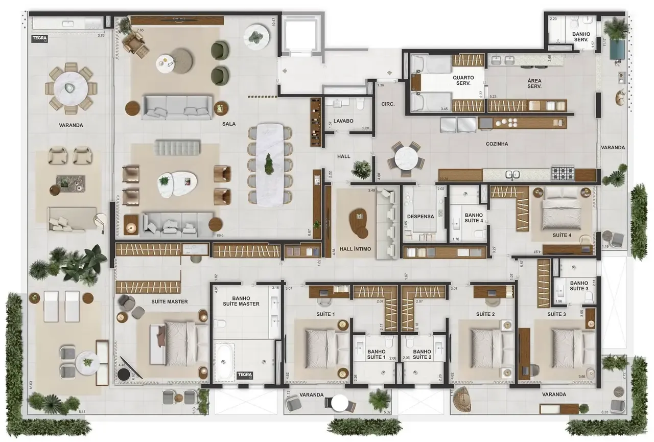 Lissoni Barra da Tijuca - Riio by Piero Lissoni - Apartamentos com 4 a 5 suítes, com metragens de 262 m² a 506 m².