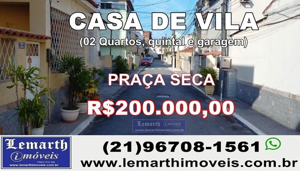 Casa em Vila - Venda, Praça Seca, Rio de Janeiro, RJ