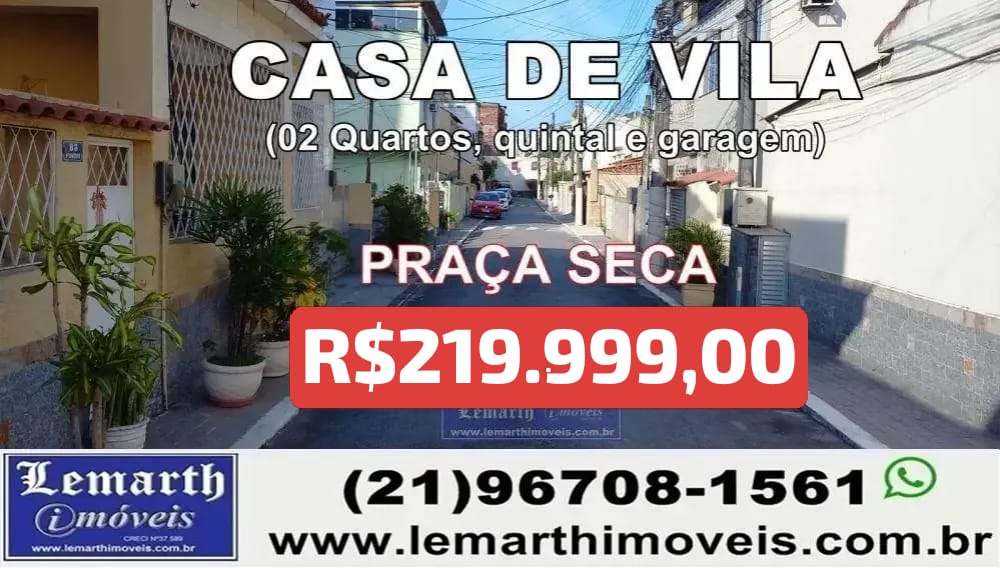 Casa em Vila - Venda, Praça Seca, Rio de Janeiro, RJ