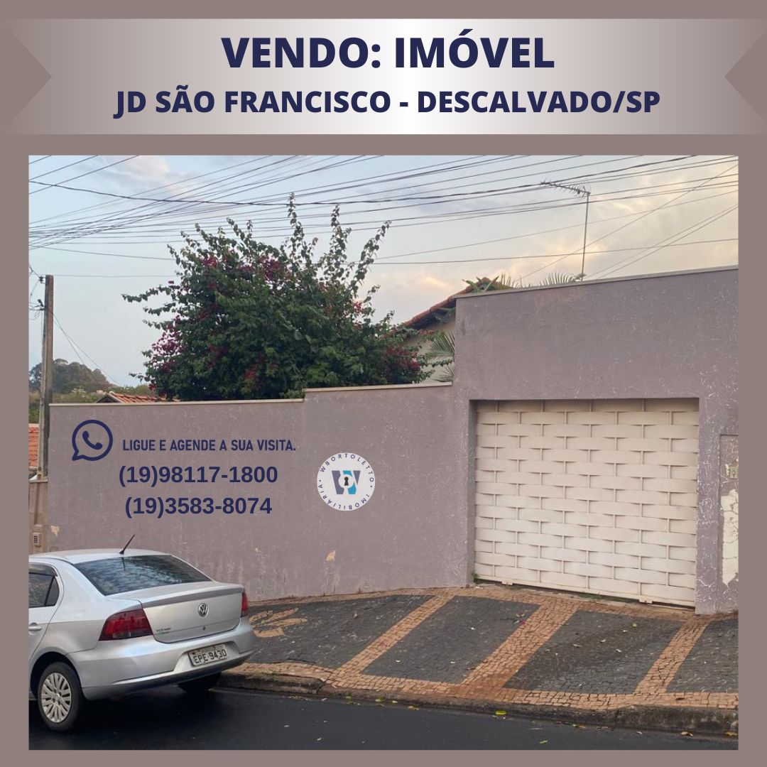 Casa - Venda, JARDIM SÃO FRANCISCO, Descalvado, SP