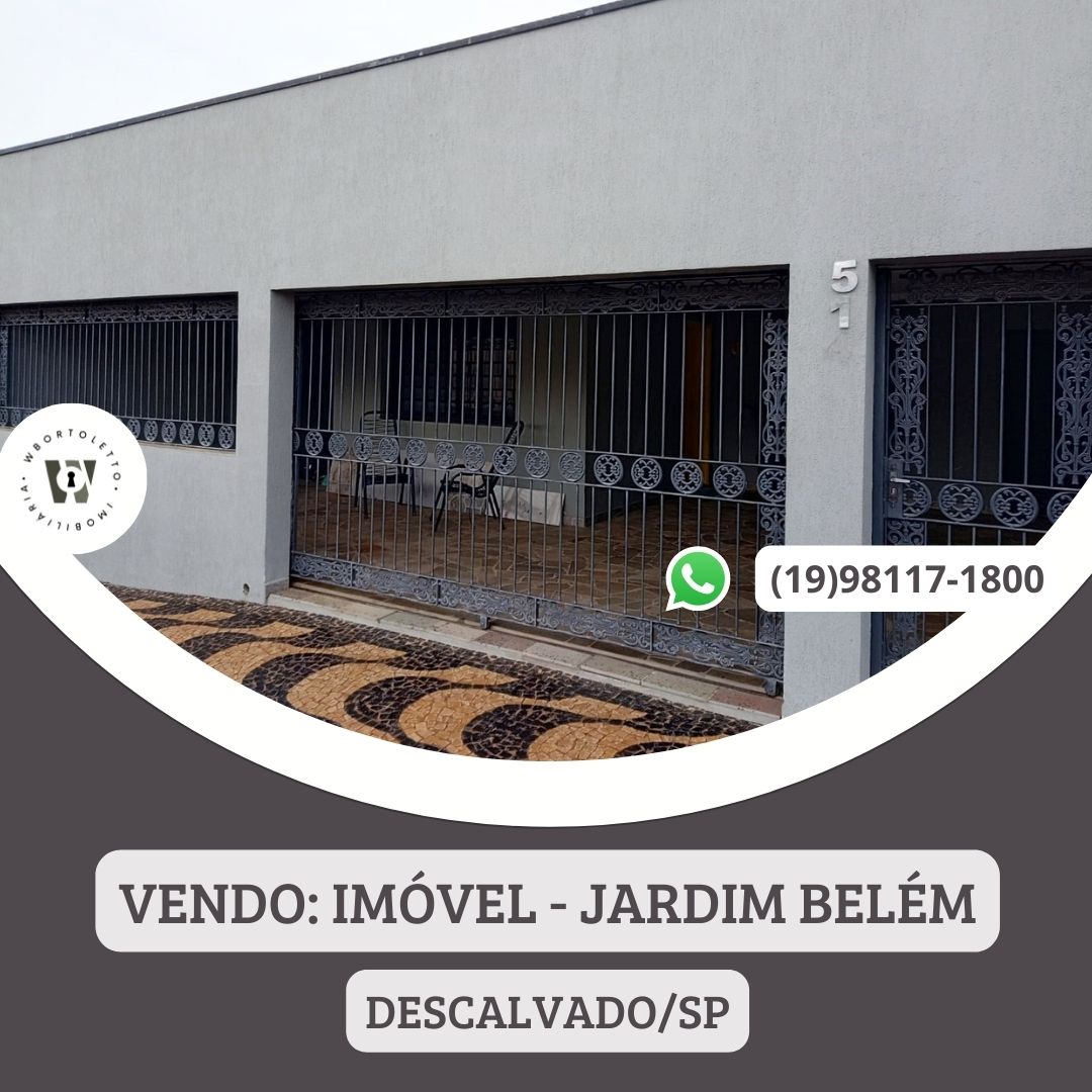 Casa - Venda, JARDIM BELÉM, Descalvado, SP
