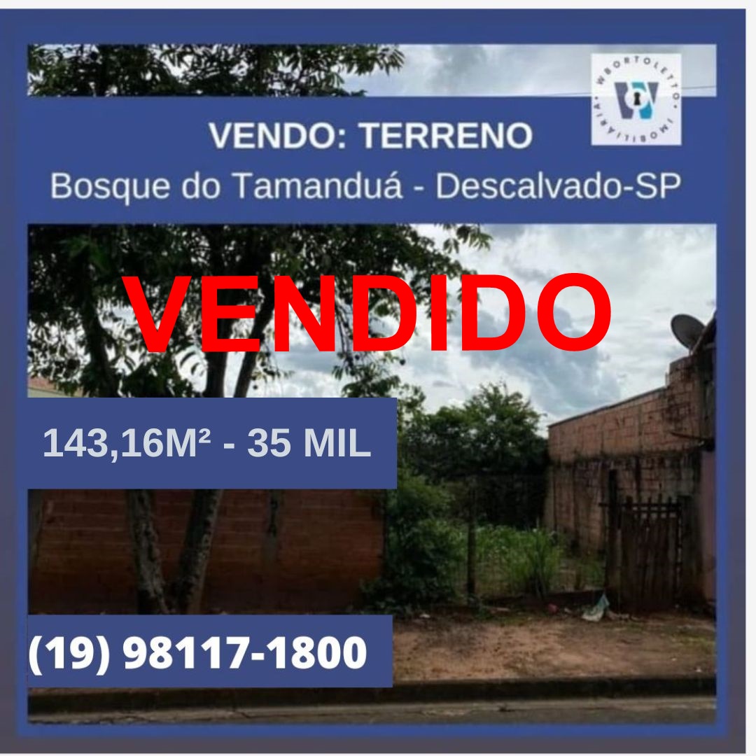 Terreno - Venda, BOSQUE DO TAMANDUÁ, Descalvado, SP