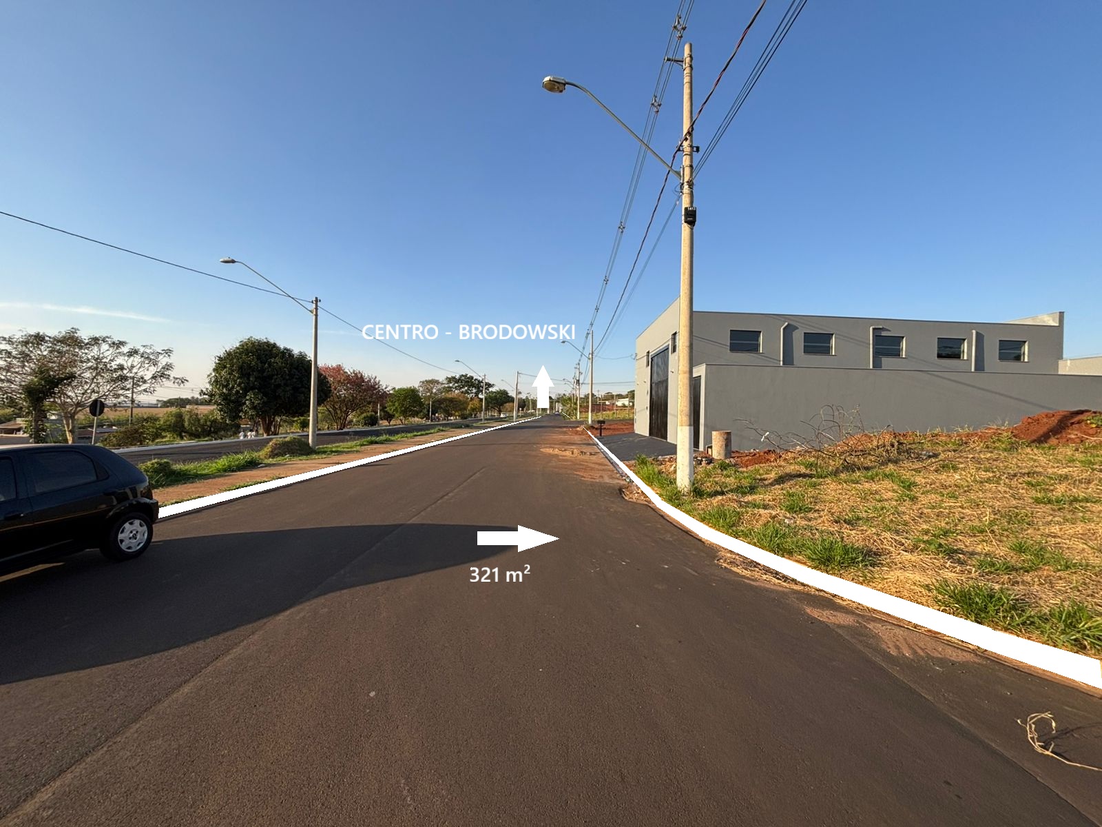 VENDE: TERRENO DE ESQUINA 321m² - FRENTE AV. - JARDIM MIRANDA - BRODOWSKI-SP