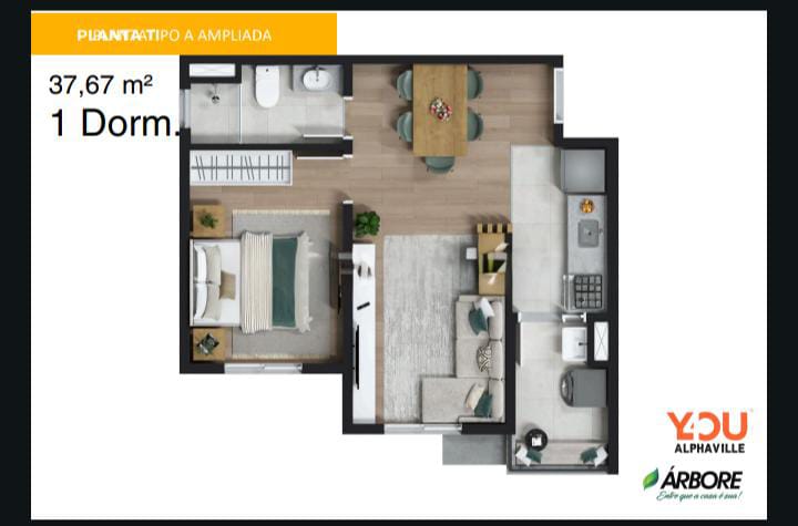 Lançamento Vila Eco Park Jatobás (Munhoz Jr.) Apt na planta 