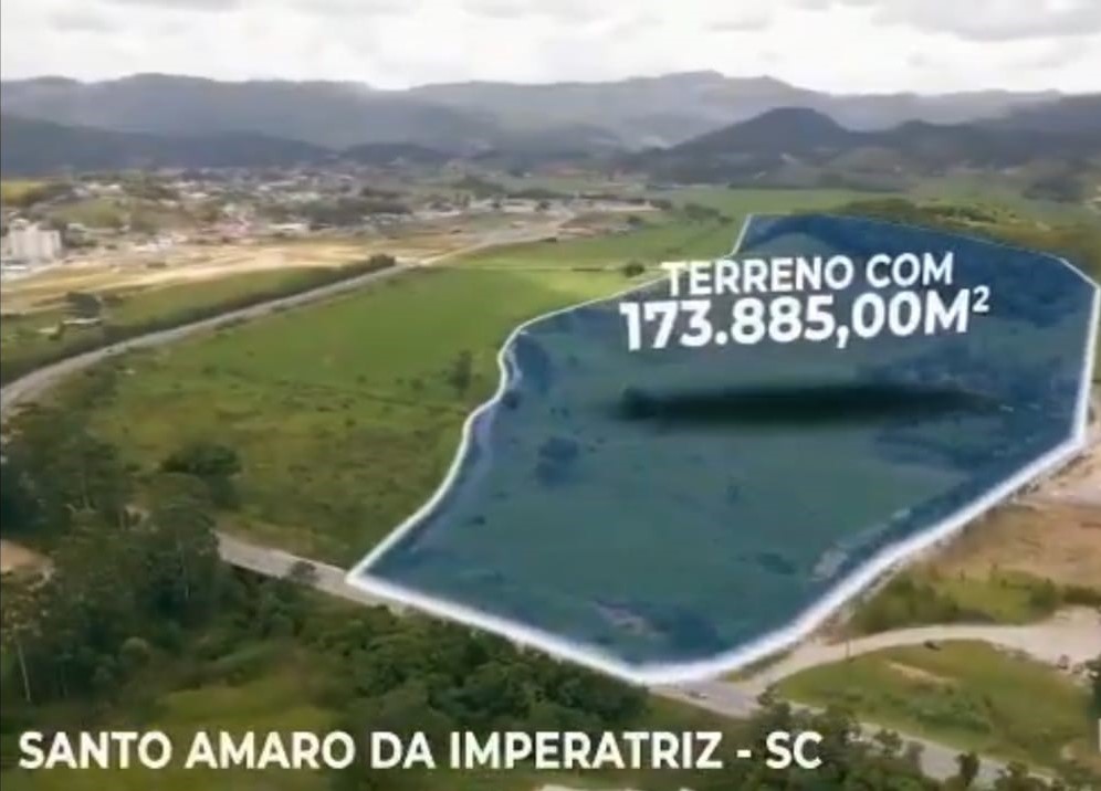 VENDO TERRENO COM AREA DE 173.885,81 M2, NA RODOVIA BR-282, KM 26, EM SANTO AMARO DA IMPERATRIZ, SC.