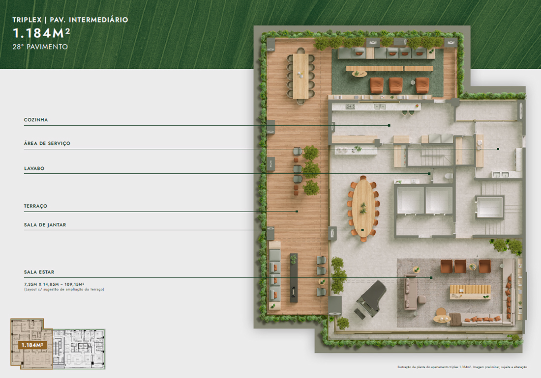 Cobertura triplex - Venda