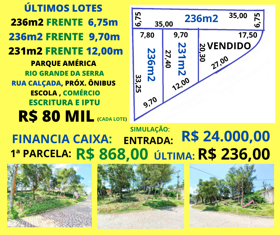 Lotes Parque América Rio Grande da Serra