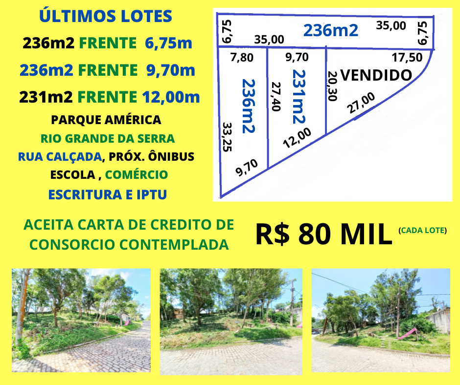 Lotes Parque América Rio Grande da Serra