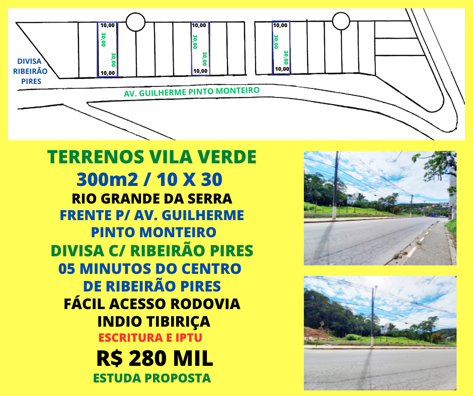Terreno - Venda, vila verde , Rio Grande da Serra, SP