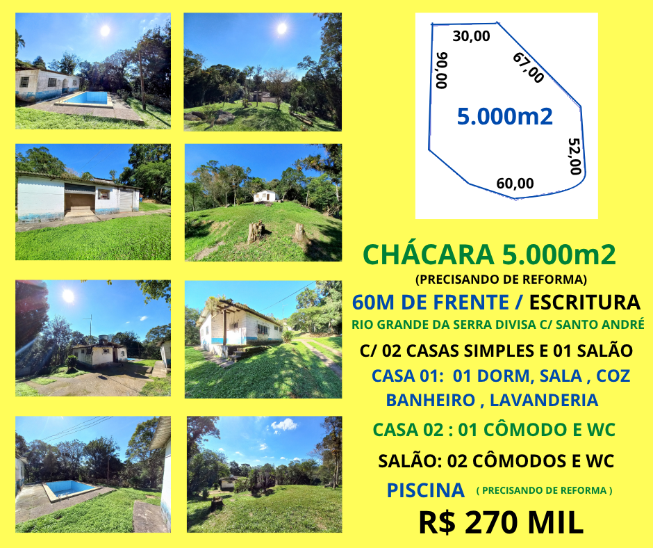 Chácara 5.000m2 