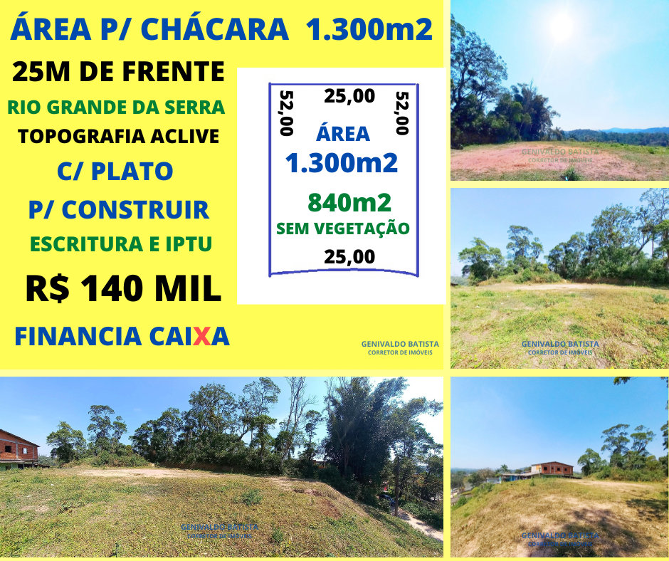 Terreno - Venda, Rio Grande da Serra, SP