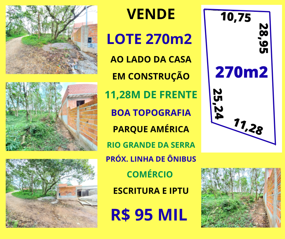 Terreno 270m2 Parque América