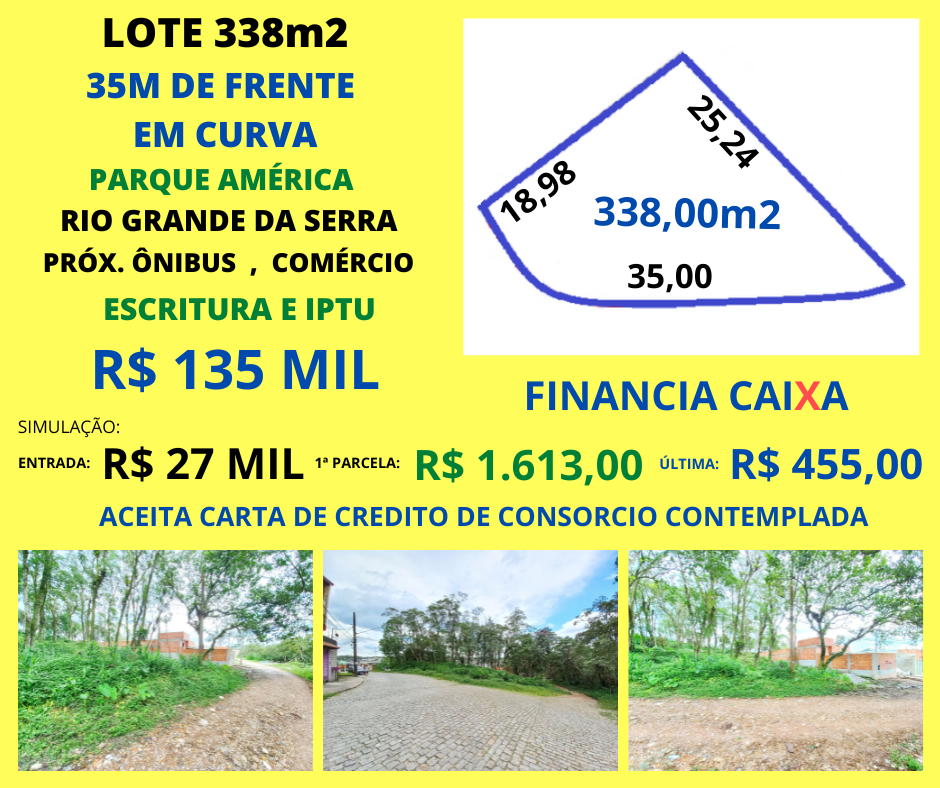 Terreno 338m2 Parque América