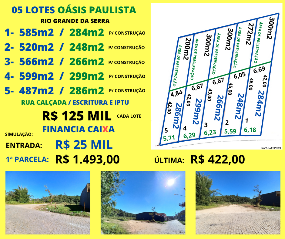 5 LOTES OÁSIS PAULISTA