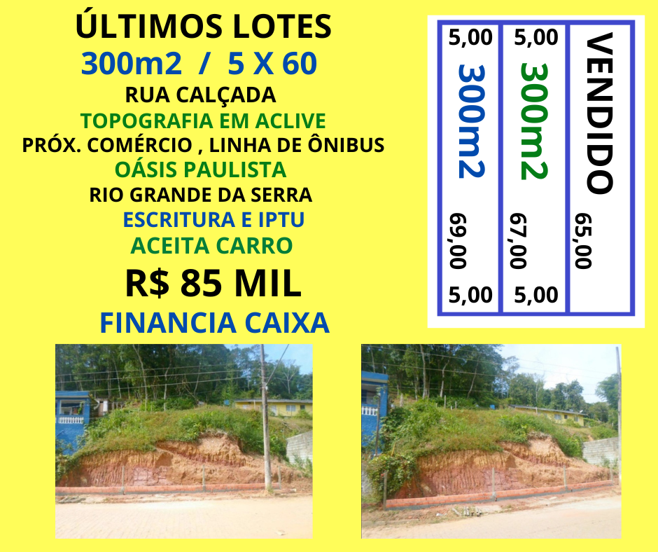 Terreno - Venda, Rio Grande da Serra, SP