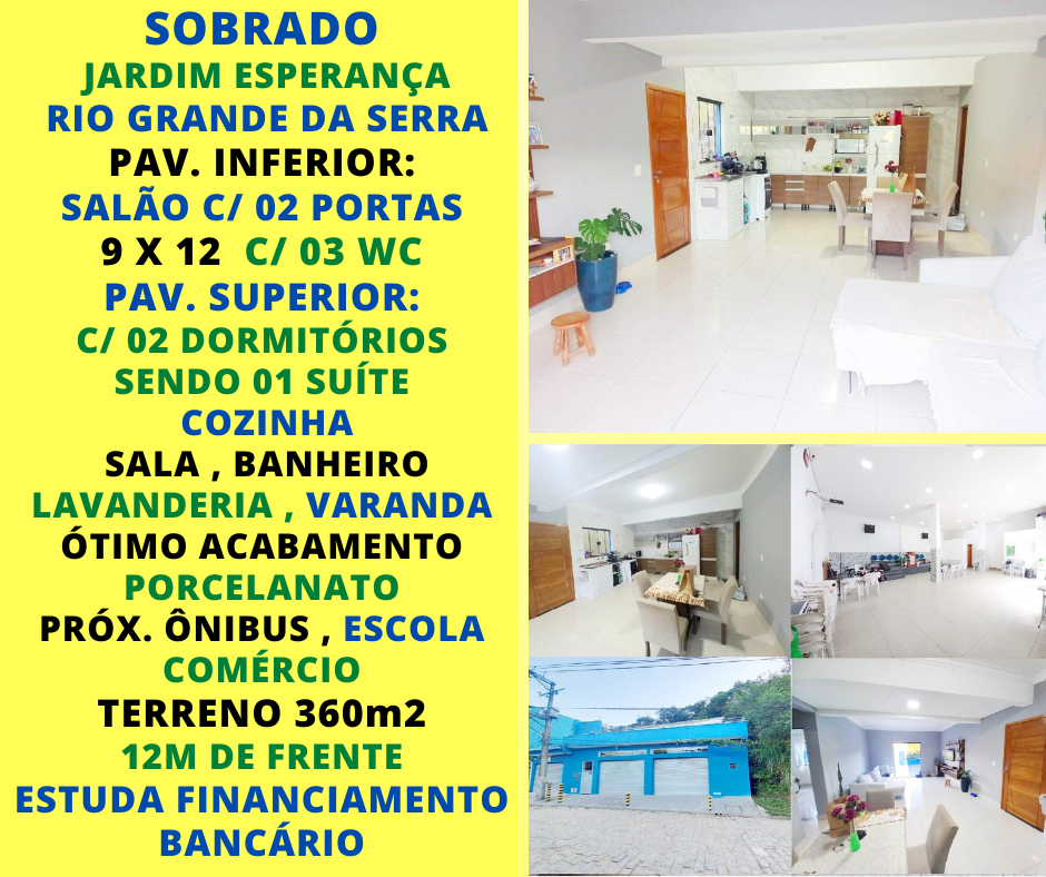 Sobrado - Venda, Rio Grande da Serra, SP