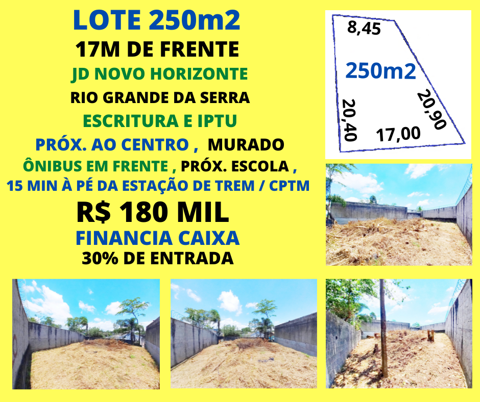 Terreno - Venda, Rio Grande da Serra, SP