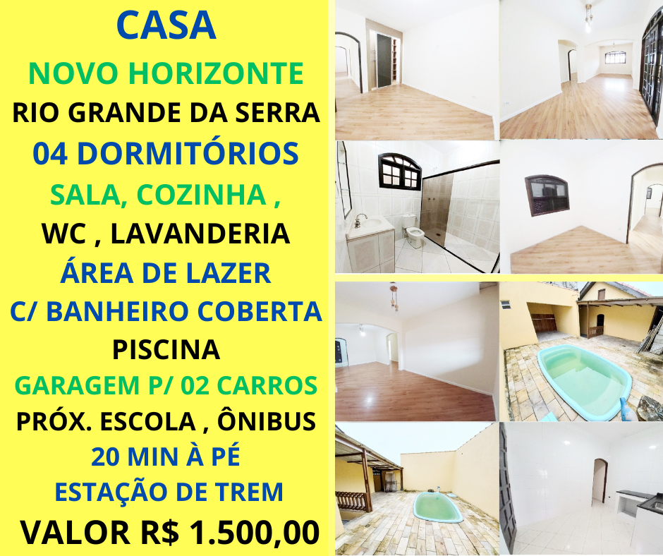 Casa - Locação, Rio Grande da Serra, SP