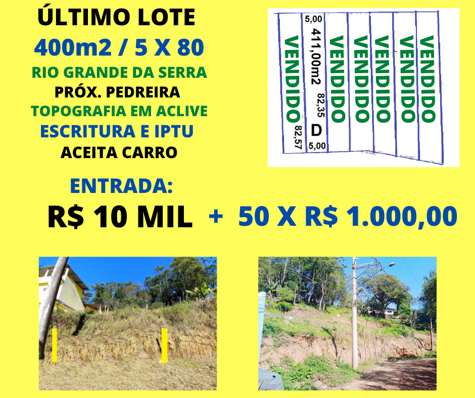 Terreno - Venda, Rio Grande da Serra, SP