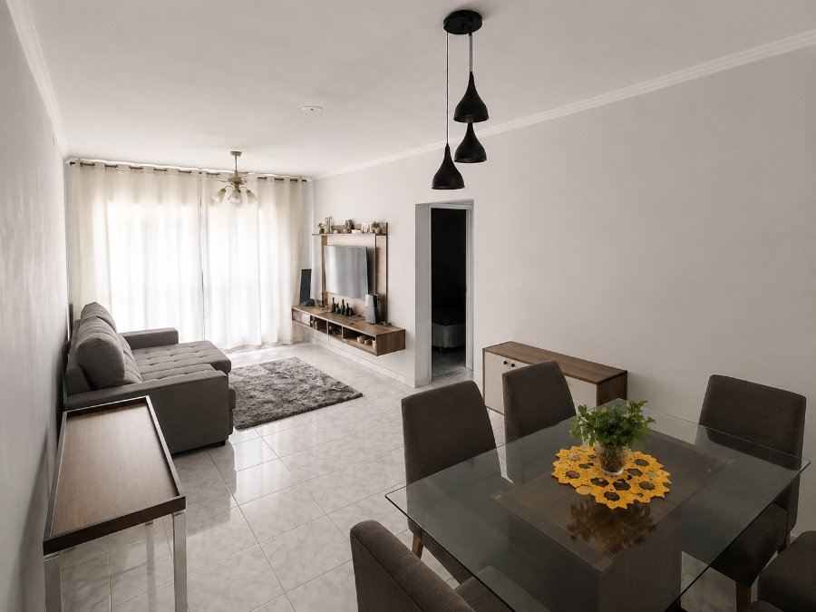 EMBARE- APARTAMENTO 02 DORMITORIOS-WC EMPREGADA- MODERNO-VAGA DEMARCADA- PORTARIA 24 HS- REF 2499