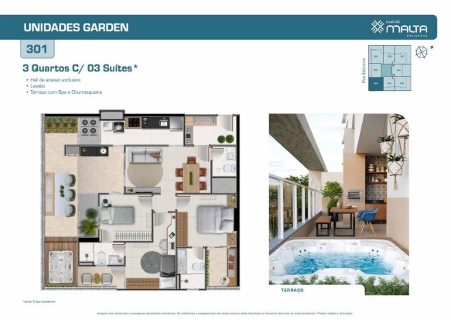 Apartamento de 2 e 3 Quartos no Ed. Ilha de Malta