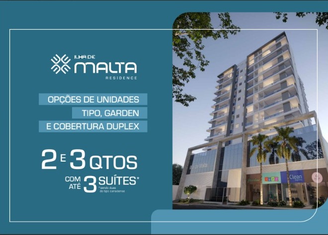 Apartamento de 2 e 3 Quartos no Ed. Ilha de Malta