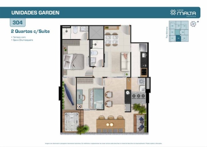 Apartamento de 2 e 3 Quartos no Ed. Ilha de Malta