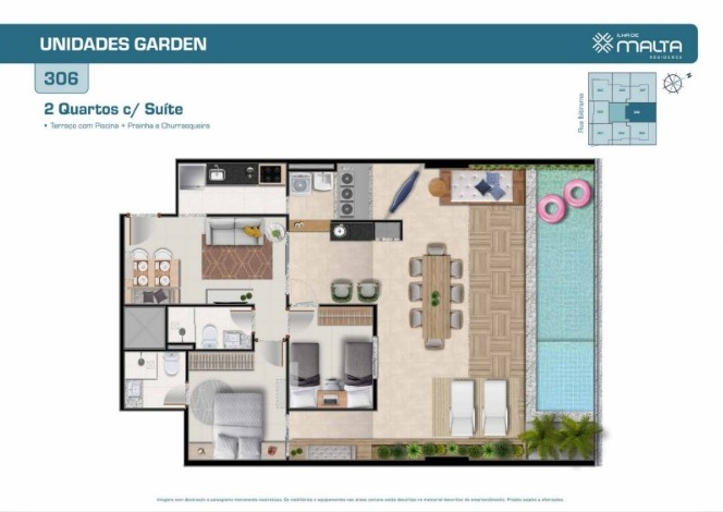 Apartamento de 2 e 3 Quartos no Ed. Ilha de Malta
