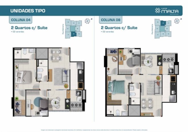 Apartamento de 2 e 3 Quartos no Ed. Ilha de Malta