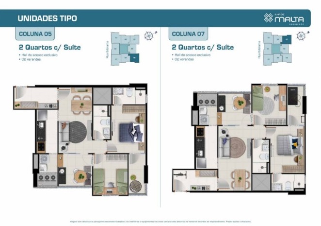 Apartamento de 2 e 3 Quartos no Ed. Ilha de Malta