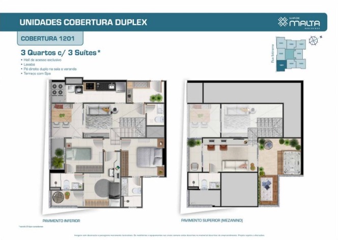 Apartamento de 2 e 3 Quartos no Ed. Ilha de Malta