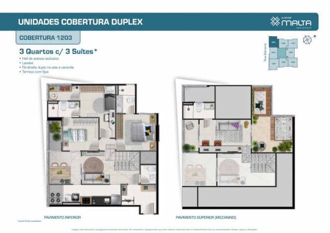 Apartamento de 2 e 3 Quartos no Ed. Ilha de Malta
