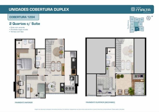 Apartamento de 2 e 3 Quartos no Ed. Ilha de Malta