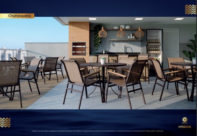 Apartamentos de 02 e 03 Quartos com suíte, no Edifício Ilha de Mykonos