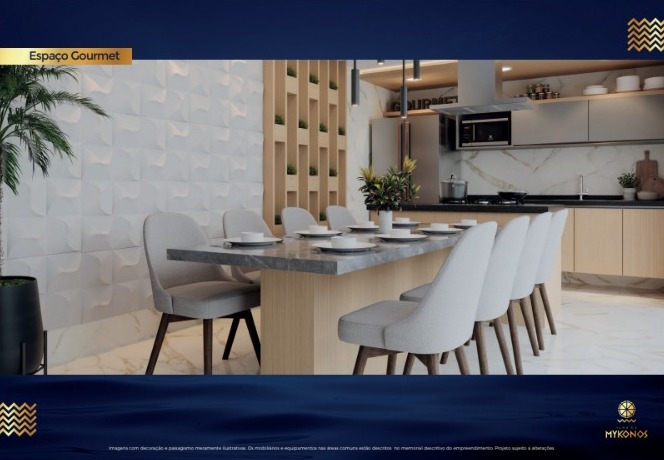 Apartamentos de 02 e 03 Quartos com suíte, no Edifício Ilha de Mykonos