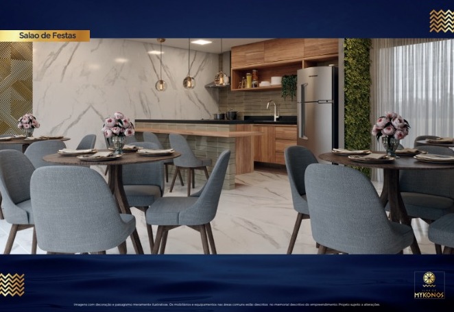 Apartamentos de 02 e 03 Quartos com suíte, no Edifício Ilha de Mykonos